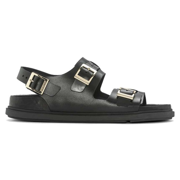 BIRKENSTOCK CANNES LEATHER SANDALS IN BLACK 39 EU 8 US - Picture 4 of 12